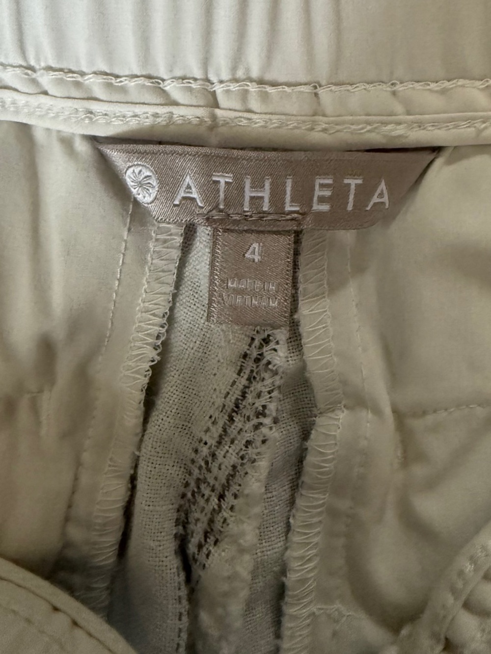 Athleta Striped Linen Cabo Wide Leg Pants sz4 - Picture 3 of 7